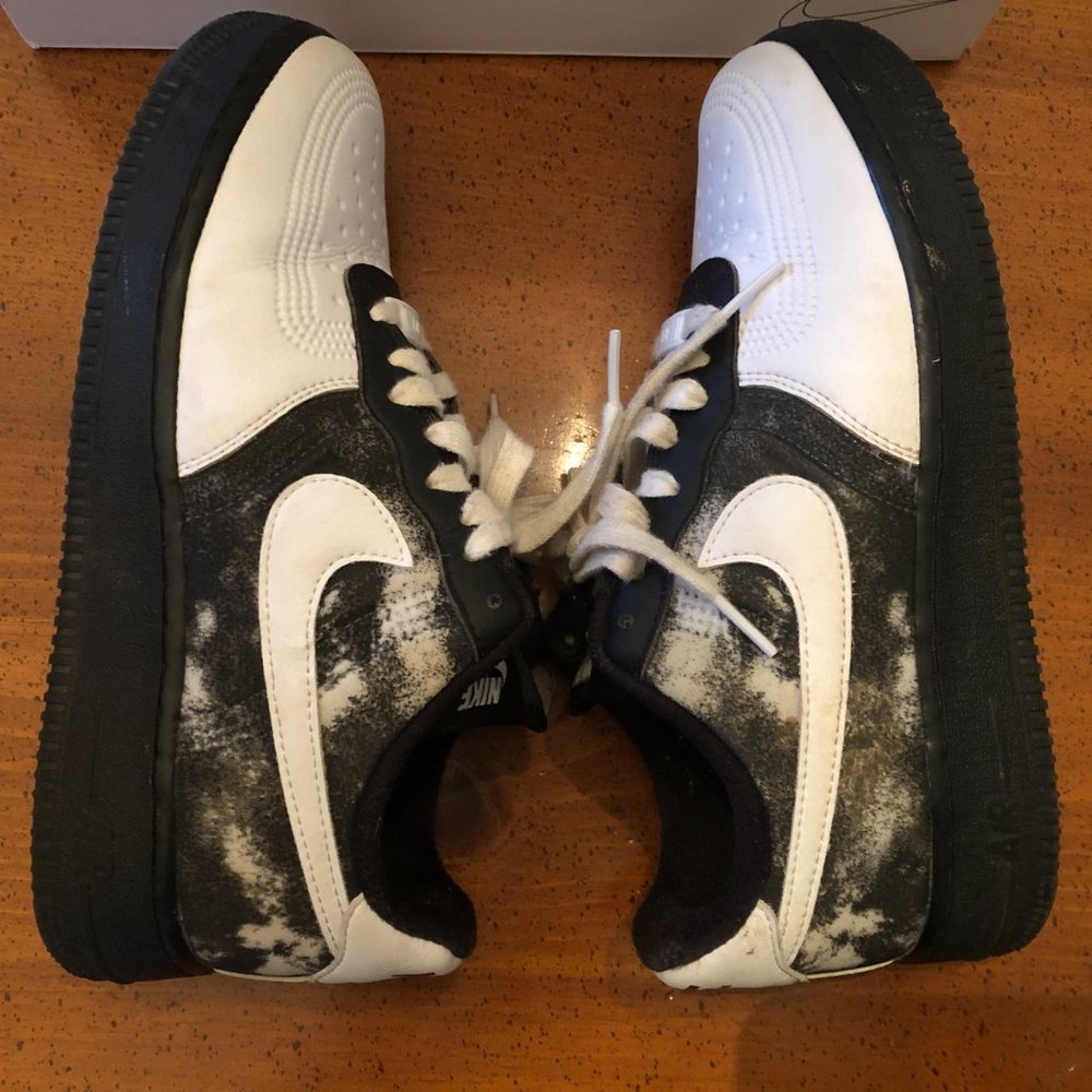 Custom Black and White NIKE AIR Sneakers - Size 7M or 8.5W - Picture 7 of 10